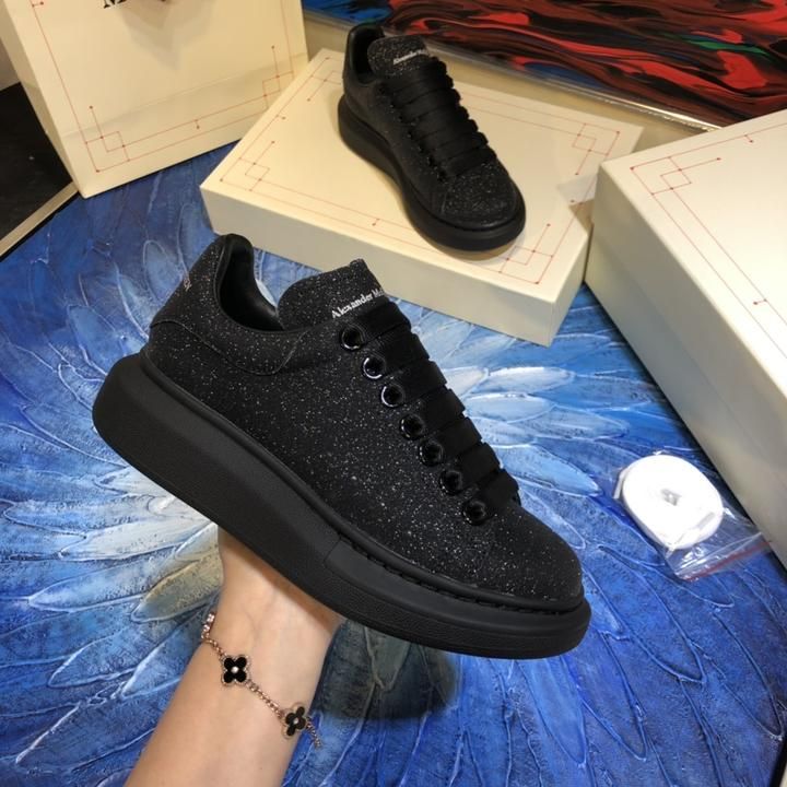 👑TENIS MCQUEEN👸 Brillo de diamante negro™💎✨