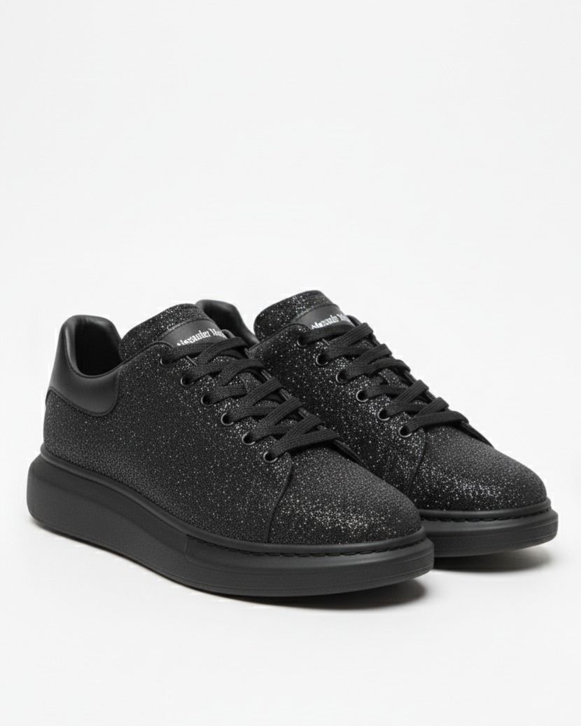 👑TENIS MCQUEEN👸 Brillo de diamante negro™💎✨