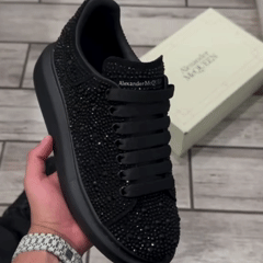 👑TENIS MCQUEEN👸 Brillo de diamante negro™💎✨